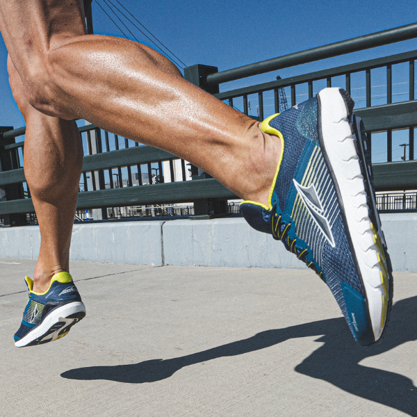 Man wearing Altra running shoes